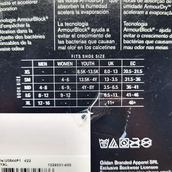 Under Armour Training Socks Blue Athletic Football 1329331-400 Soccer Futbol S - Picture 8 of 11